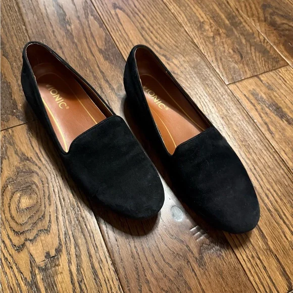 Vionic Black Suede Loafer Flats - Picture 2 of 2